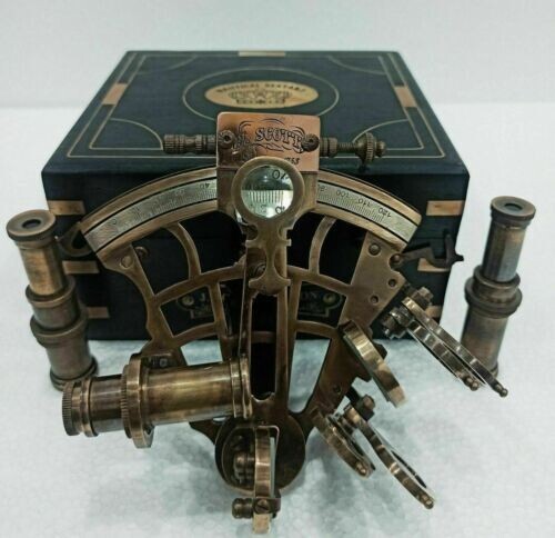 Antique sextant nautical - nautical, brass